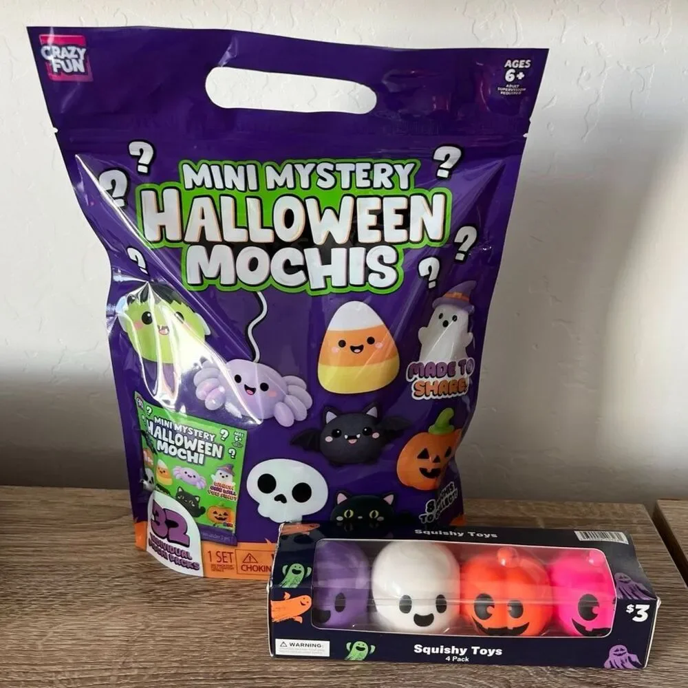 Crazy fun 32 pack Halloween mochis  & 4 pack Halloween squishes